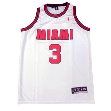 Imagem de Regata Basquete Masculina M10 Miami 3 Fire, Branco,  GG