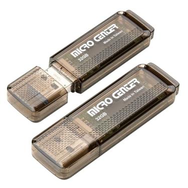 Imagem de INLAND Micro Center Super Speed Pacote com 2 32 GB USB 3.0/USB3.1 Gen1 Flash Drive Tamanho Gum Stick de Memória Pen Drive Thumb Drive Armazenamento de Dados (32G Pacote com 2)