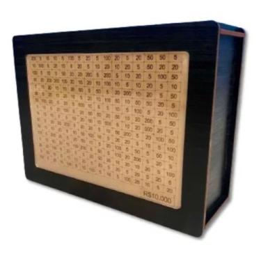 Imagem de Woodbox Cofre Em MDF Guarde 10 Mil Método Kakeibo - Cores - MV Utilida