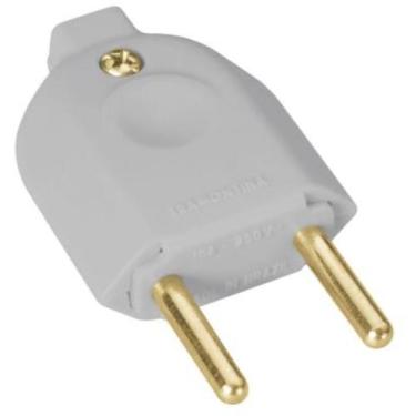 Imagem de Plugue Tomada Macho 2P 10A 250V Cinza TRAMONTINA