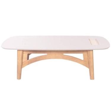 Imagem de Mesa De Centro Veneza Com Rattan - 6008 Cor Garapa - Verniz