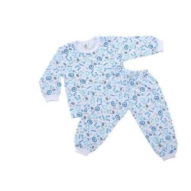 Imagem de Pijama Infantil De Algodão Para Bebê Kit com 3 peças - Rizzicomercio, 