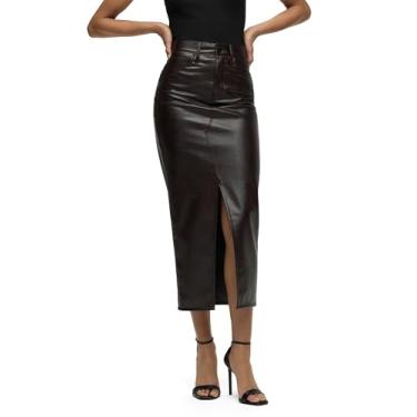 Imagem de HUDSON Saia feminina reconstruída, Couro vegano marmorizado, 25