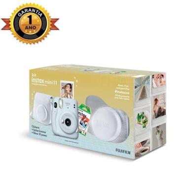 Imagem de KIT Câmera Instax Mini 11 + Bolsa -Branca - Fujifilm
