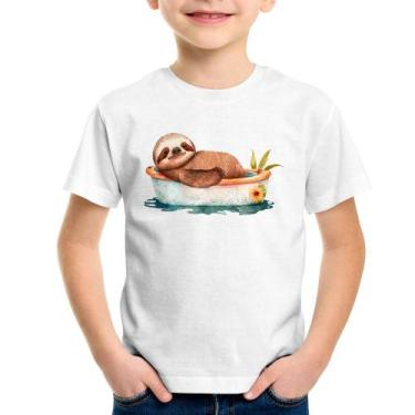Imagem de Camiseta Infantil Ursinho Panda Relaxando Na Piscina - Foca na Moda, B