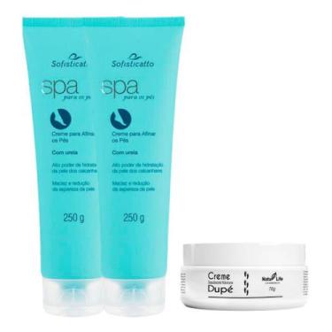 Imagem de 2 Spa Creme para Afinar os Pés + 1 Creme Dupé Desodorante Natu Life - 