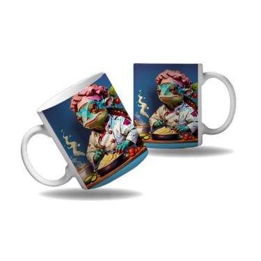 Imagem de Caneca Presente Camaleão Cozinheiro Chefes Cozinha Profissão - Enjoy S