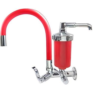 Imagem de Torneira Tubo Vermelho Flexí Gourme Metal Filtro Pia Cozinha - ORIGINA