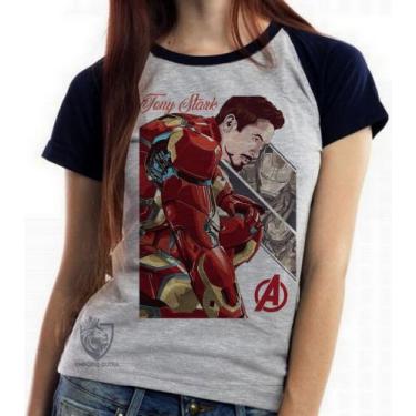 Imagem de Camiseta Baby Look  Blusa Feminina Tony Stark Ultimato homem ferro iro