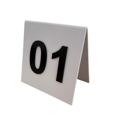 Imagem de Display Pequeno Placa Numerador Mesa Bar Alto Relevo 10pçs - AGV Criaç