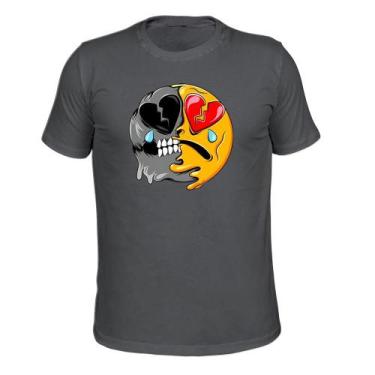 Imagem de Camiseta Plus Size Algodão Tecido Macio Emoji Coração - Surprass, Graf