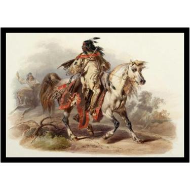 Imagem de Quadro Decorativo Design Índio Cultura Indígena Com Moldura RC028 - Vi