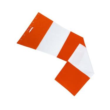 Imagem de Biruta Cone Indicador De Vento 30cm Laranja E Branco Norma Rbac154 Aer