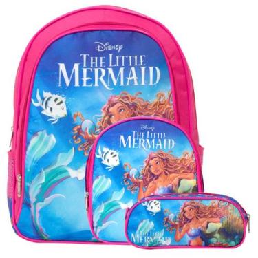 Imagem de Mochila Infantil Pequena Sereia Com Lancheira Térmica Rosa - TOYS 2U