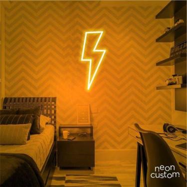 Imagem de luminaria letreiro Neon Led Raio 40x15 luminoso decoração p/ selfie - 