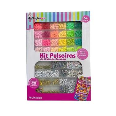Imagem de Brinquedo Infantil Kit Pulseiras da Amizade My Style G Rainbow Multiki