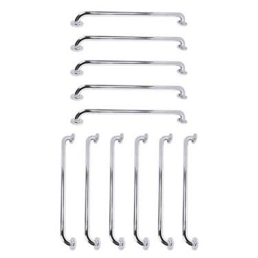 Imagem de Barra de Apoio 70cm Inox Kit 11 Unidades Idoso Deficiente Cadeirante G