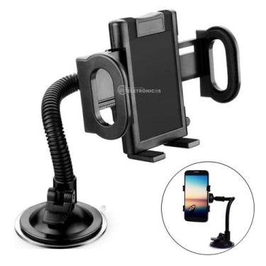 Imagem de Suporte Veicular Universal para Celular e GPS: Fixação sem Adesivos ou