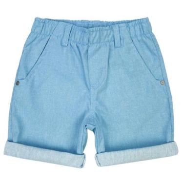 Imagem de Shorts Infantil Look Jeans Sarja Collor, Azul, 04