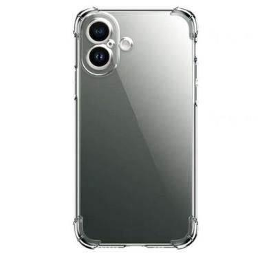 Imagem de Capa Capinha Compatível Com iphone 16 tela de 6.1 Anti Impacto transpa