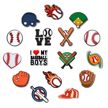 Imagem de Pingentes de sapatos esportivos para decoração de sapatos de crocodilo, futebol beisebol golfe softball acessórios de sapato para menino menina mulheres homens, Cloreto de polivinilo, Sem Pedra Preciosa