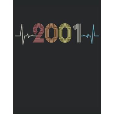 Imagem de COLORING BOOK - 101 Mandalas ECG Heartbeat Born 2001 Year Heart Beat: Funny Retro Vintage Heart Line Art Birthday Present - A4 (8. 5x11) - 101 Pages - ... - Relax - Anti Stressing - For Coloring