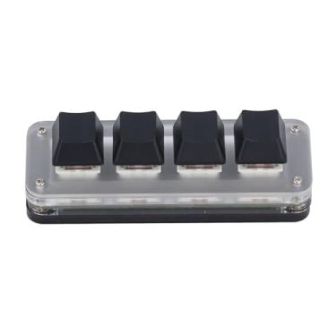 Imagem de Mini Teclado USB C Com Fio Interruptor Vermelho Programável Mecânico Teclado para Jogos Controle Industrial Luz RGB