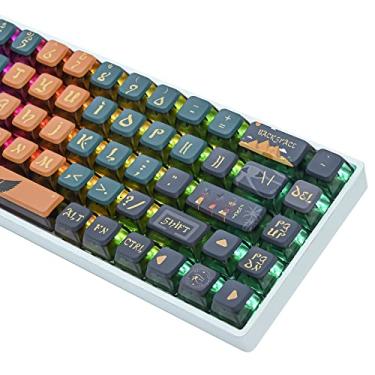 Imagem de ASA Pudding Keycaps translúcido ASA Profile Dye-Sub 60% 75% PBT Conjunto de teclas para Cherry Mx Switch para teclado 60% 65% TKL (Faraó)