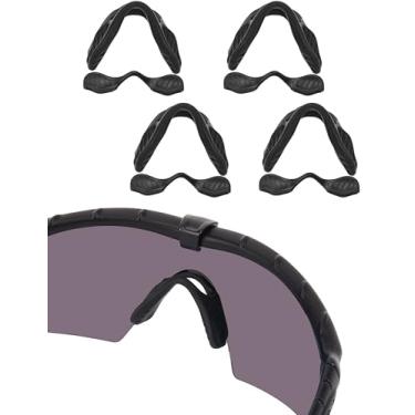 Imagem de Bowyer 4 pares de almofadas de nariz de substituição compatíveis com Oakley Si M Frame 2.0 OO9047 / Si M Armação 3.0 OO9146 Óculos de sol - Preto