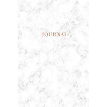 Imagem de Journal: Elegant White Marble and Rose Gold - Dotted Bullet Grid Journal (6 x 9 inches) - 120 Dot Pages