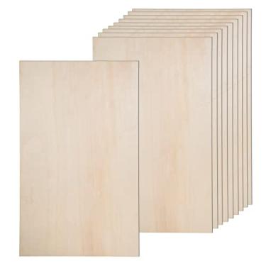 Imagem de AWIZOM Pacote De 12 Folhas De Basswood Para Artesanato - 12 X 20 X 1/8 De Polegada - Folhas De Compensado De 3 Mm De Espessura Com Superfícies Lisas - Placas De Madeira Retangulares Inacabadas Para Co