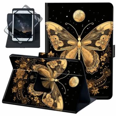 Imagem de Capa universal para tablet Android 10 de 10,1 polegadas, rotação de 360 graus, capa fólio de couro PU para iPad 9,7/10,2/10,5/Galaxy Tab 9-10,5 polegadas/Fire HD 10 e mais tablet de 9,0 a 10,5