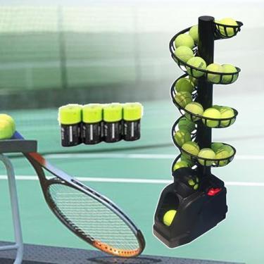 Imagem de CHONGHAN Lançador De Bolas De Tênis,Máquina De Lançamento De Bolas De Tênis,Frequência E Intensidade De Serviço Ajustáveis,4 níveis de distância de lançamento / 3 frequências,pode conter 30 bolas