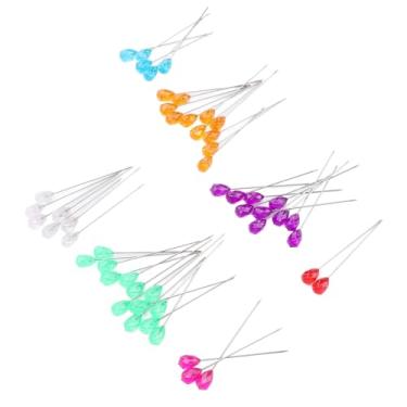 Imagem de Pino de Cabeça de Diamante de 100 Unidades, Alfinetes de Diamante Floral, Buquês de Corsages de Costura e Adesivos de Fixação de Papel Com Caixa de Plástico para Costura de