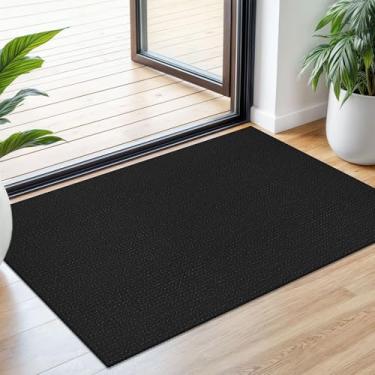 Imagem de Ivissy Pequenos tapetes trançados, tapetes de área de 6,5 x 9,5 m, para entrada, boho, lavável, tapetes com suporte de borracha, tapete de porta de algodão para entrada interna, para hall de entrada,