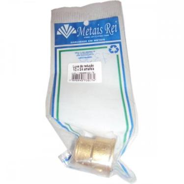 Imagem de Luva Latao Metais Rei Reducao 3/4X1/2'' Amarela 10155 - METAIS REIS, L