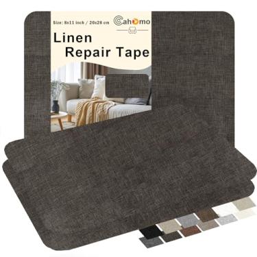 Imagem de Remendos de reparo de tecido, 4 peças, 28 x 20 cm, adesivos autoadesivos, kit de reparo de tecido para móveis, estofados, cadeiras, sofás, carros, barracas, adequado para reparo de vários tecidos, marrom café