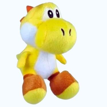 Imagem de Brinquedo Pelucia Yoshi Amarelo 30cm Turma do Mario Antialergico