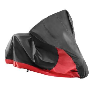 Imagem de INFINAUTO Capa protetora de motocicleta 2 em 1 à prova d'água para Harley Dyna Softail Fatboy FLFBS Heritage Classic FLHCS StreetBob Low Rider S Nightster Cruisers modelos preto vermelho GG design