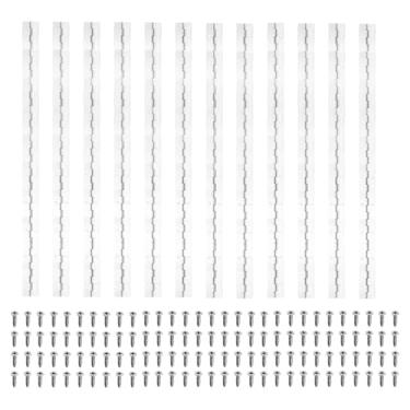 Imagem de PATIKIL Dobradiça de piano de 50 x 3 cm, dobradiça contínua de aço inoxidável 12Plver 304 com furos para porta de piano, caixa de armazenamento de madeira, barco, prata