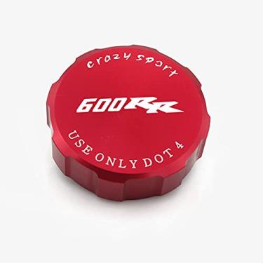 Imagem de crazy sport Tampa do reservatório de fluido do cilindro mestre de freio dianteiro serve para Honda CBR600RR 600RR 2007-2021 com logotipo, acessórios de motocicleta de alumínio CNC 2016 2015 2014 2013