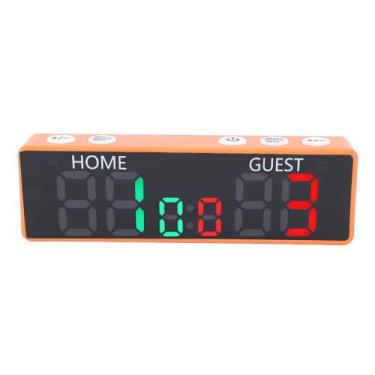 Imagem de Mini Placar Digital, 6 Dígitos Placares Eletrônicos Portáteis de LED Com Campainha, Placar de Mesa Alimentado por Bateria para Jogos, Basquete, Cornhole, Vôlei, Pingpong, Esportes