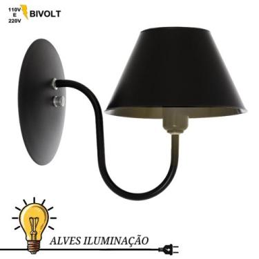 Imagem de 3 Luminárias Arandela Retrô Vintage de hotel com soquete E27 bivolt cú