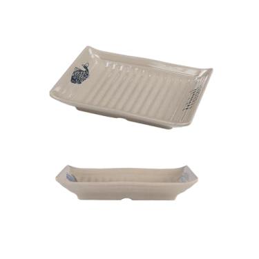 Imagem de Placa de porcelana retangular, panela quente de hotel placa de churrasco redonda -34015-7