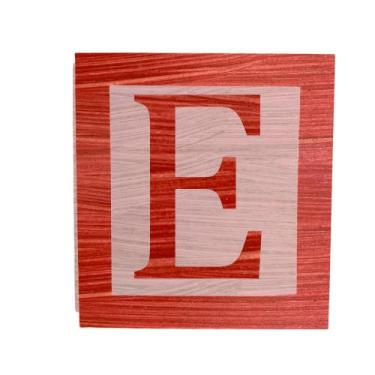 Imagem de Cubo Rosa Letra Vermelha com Aplique Festa Chá de Bebê Decoração 8x8x8