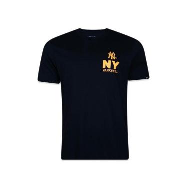 Imagem de Camiseta New Era Manga Curta New York Yankees Essentials Pre-Masculino