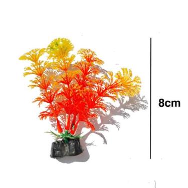 Imagem de Planta Plastica Artificial para Aquario Kit 2 cada 17cm/8cm - SKRw