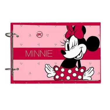 Imagem de Mini Fichario Argolado  Porta Fichas Da Minnie Disney 80 folhas - dac