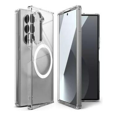 Imagem de Capa Anti Impacto Magnética Indução Para Galaxy Z Fold 5 5g Clear Case