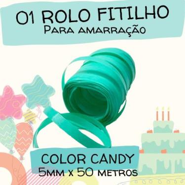Imagem de Fitilho Rolo Color Candy para Embalagens e Presentes  Prático e Versát